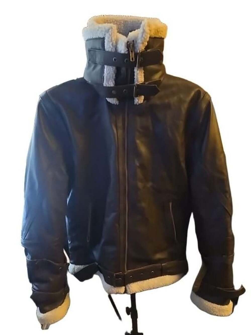 Mens Aviator B3 Flying Pilot Leather Jacket